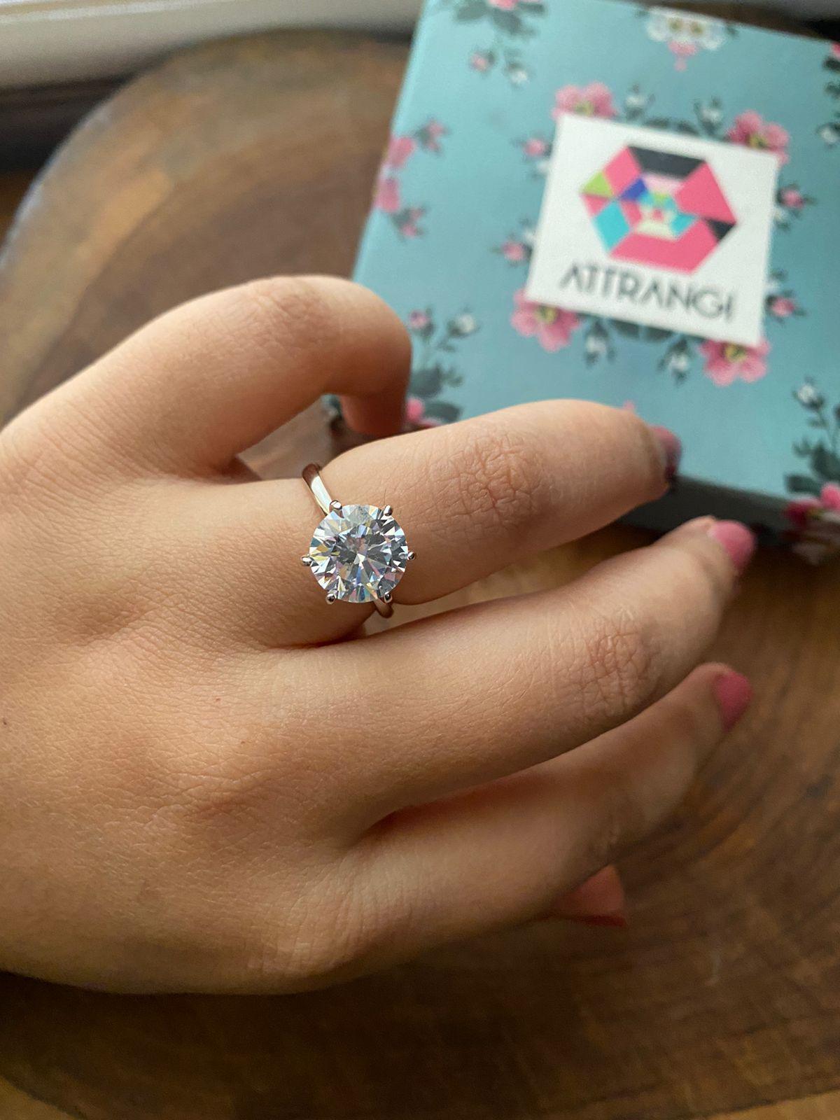 Large 3 Carat Men's Diamond Solitaire Pinky-Finger Ring